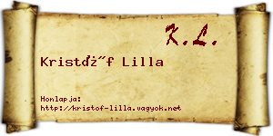Kristóf Lilla névjegykártya